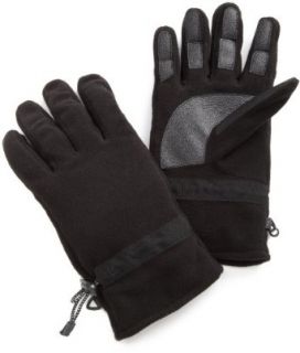 Isotoner Mens Fleece Logo Glove,Black,One Size Clothing