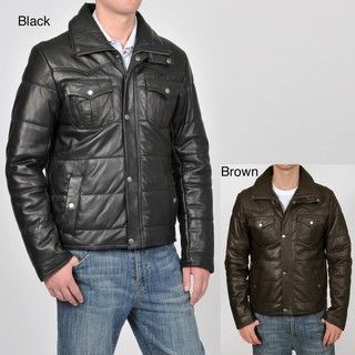 Knoles & Carter Mens Quilted Leather Jacket