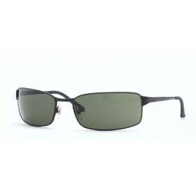 Ban RB3269 Sunglasses (006) Matte Black/Crystal Green Lens 63mm Shoes