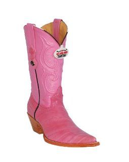 Los Altos Ladies Pink Eel Cowgirl Boots Shoes