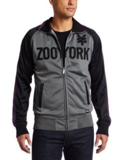 Zoo York Mens Straight Core Track Jacket, Grey, X Large