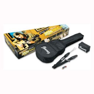 Jam Pack V105SJP BK, Guitare acoustique épicéa noir, avec kit
