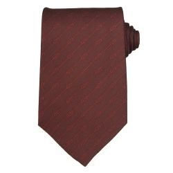 Versace Mens Burgundy Silk Striped Tie