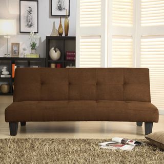 Bento Klic Klac Mini Brown Microfiber Futon Sofa Bed