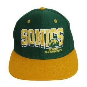 Seattle Sonics Snapback NBA Hat Cap   2 Tone Green