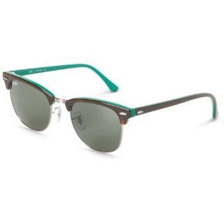 Ray Ban Clubmaster 1127 Square Sunglasses,Top Shiny Havana & Green,49