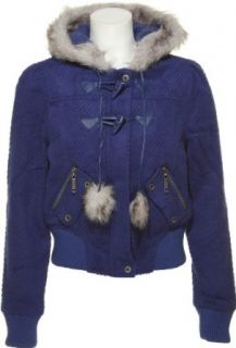 JOU JOU Twill Faux Fur Cropped Jacket W/ Hood [325 614LL