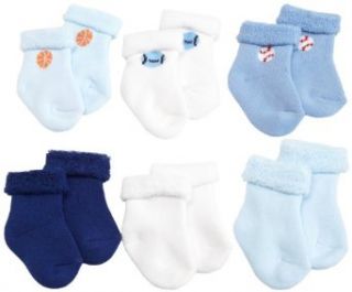 Gerber Baby Boys Newborn 6 Pack Variety Cozy Socks