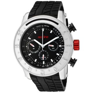 Red Line Mens Tread Black Silicone Watch
