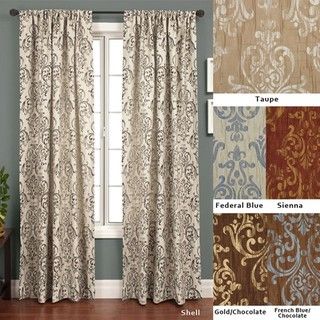 Roman Crinkle Jacquard 96 inch Curtain Panel