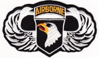 101st Airborne   2.63 x 4.38  Cut Out Patch with Wings