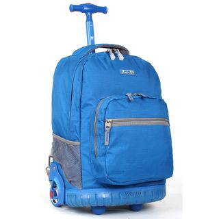 World Sunrise Blue 18 inch Rolling Backpack