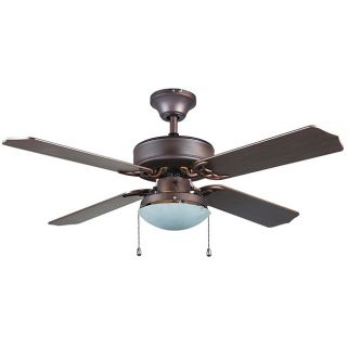 Transitional Bronze One light Ceiling Fan Today $91.99 4.7 (3 reviews