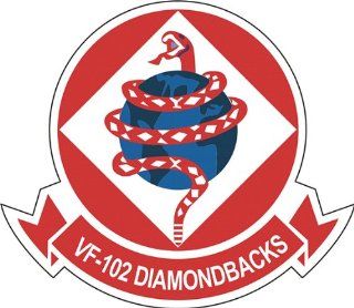 US Navy VF 102 Diamondbacks Squadron Decal Sticker 3.8 6 Pack