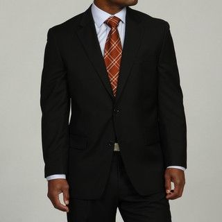 MICHAEL Michael Kors Mens Black 2 button Wool Suit