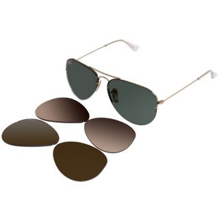Ray Ban Unisex RB3460 59 mm Interchangeable Aviator Sunglasses Today
