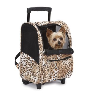 Casual Canine Cheetah Animal Print Backpack on Wheels