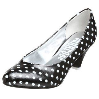  Punkrose Womens Giana Polka Pump,Black/White,7 M US Shoes