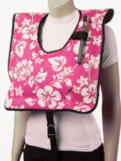 Printed Snorkel Vest for Adults   Pink Hibiscus Sports