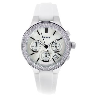 DKNY Womens Classic White Rubber Watch