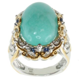 Michael Valitutti Two tone ite and Blue Sapphire Ring