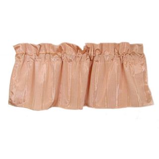 Crown Moire Peach Valance Pair (54 in. x 18 in.)