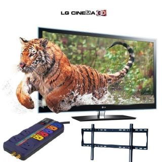 LG 55LW5600 55 inch 1080p 120Hz 3D LED TV with 4 x 3D Glasses Bundle