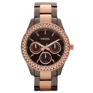 Fossil Womens ES2955 Stainless Steel Analog Brown Dial Watch Watches
