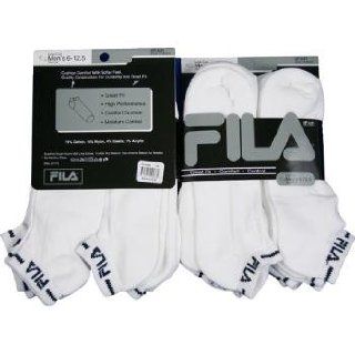 MenS Fila White With Navy Low Cut Sock (6 Pack)