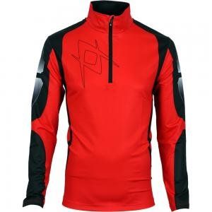 Volkl Mens Silver Zip Shirt (Large, Red with Black Print