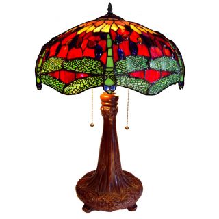 Chloe Tiffany Style Dragonfly Two light Table Lamp Today $179.99
