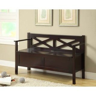 Cappuccino Solid Wood Bench With Storage