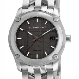 Burberry Womens Herringbone Stainless Steel Watch