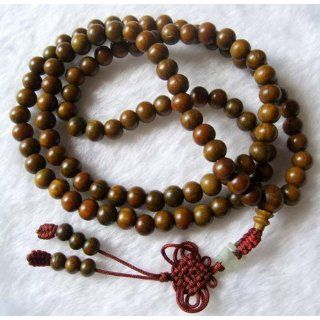 Tibetan Buddhist 108 Sandalwood Beads Prayer Necklace Meditation Mala
