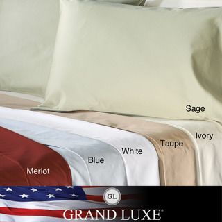 Grand Luxe Egyptian Cotton Sateen 500 TC Deep Pocket Sheet Set and