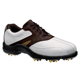 FootJoy SuperLites White/ Brown/ Gold Golf Shoes