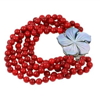 Maddy Emerson Coral and Mother of Pearl Bracelet