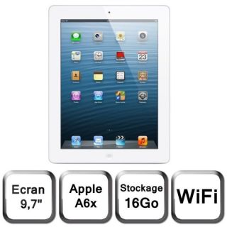 Apple iPad avec écran Retina Wi Fi 16 Go blanc   Achat / Vente