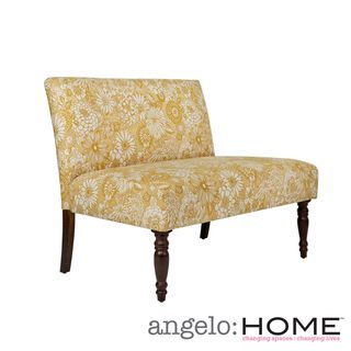 angeloHOME Bradstreet Vintage Sun washed Floral Tan Armless Settee