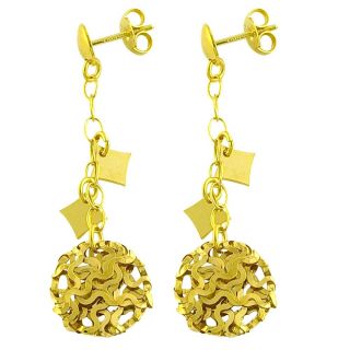 Fremada 14k Yellow Gold Polished Curlicue Dangle Earrings Today $234