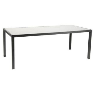 Table rectangulaire MONTEZALO noire 210 x 100 x 73 cm   Table de