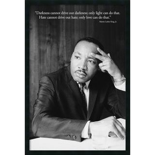 Martin Luther King Jr.   Darkness Framed Textured Art