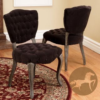 Christopher Knight Home Bates Tufted Dark Chocolate Fabric Dining