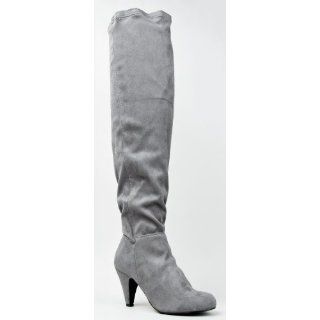 Qupid METHOD 01 Stretchy Over the Knee Thigh High Heel Sexy Boot