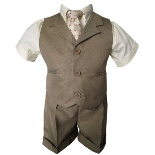 New Baby and Toddler Boy Summer Suit Charcoal/Grey Vest
