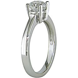 Miadora 14k White Gold 1ct TDW Diamond Solitaire Ring