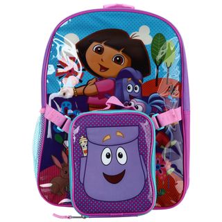 Nickelodeon Dora The Explorer 16 inch Backpack with Lunch Bag