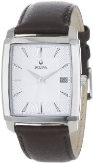 Bulova Mens 96B122 Silver Dial Strap Watch Watches
