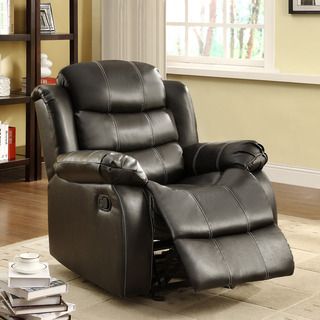 Buxton Black Bonded Leather Chair