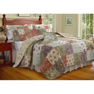 Blooming Prairie Deluxe 5 piece Multicolored Quilted Bedspread Set
